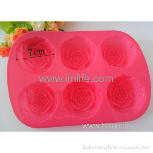 1pcs Rose Shape Candy Silicone Mold Baking Trays Fondant Cake Decorating